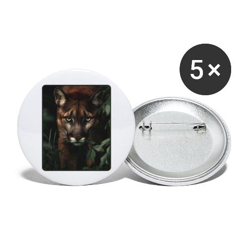 Cougar Jungle Predator Design - Buttons large 2.2'' (5-pack)