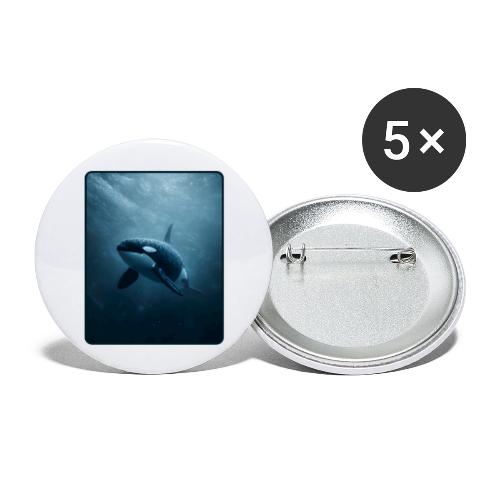 Orca Ocean Wildlife Design - Buttons large 2.2'' (5-pack)