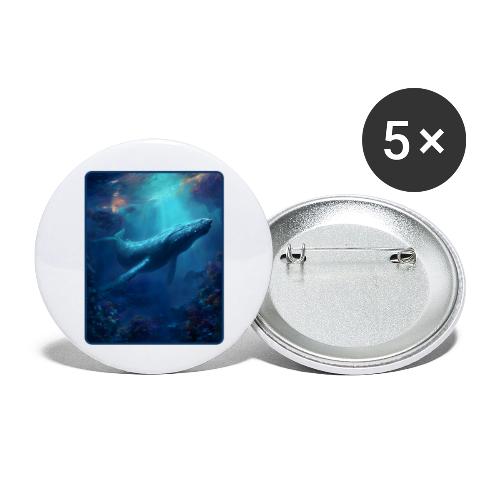 Humpback Whale Ocean Reef Design - Buttons large 2.2'' (5-pack)