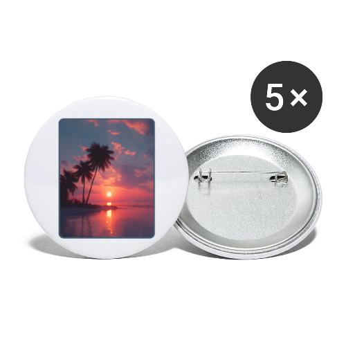 Tropical Sunset Ocean Reflection Design - Buttons large 2.2'' (5-pack)