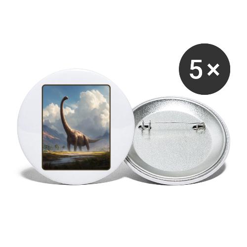 Brachiosaurus Valley Landscape Design - Buttons large 2.2'' (5-pack)