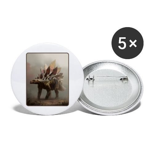 Stegosaurus Misty Forest Design - Buttons large 2.2'' (5-pack)