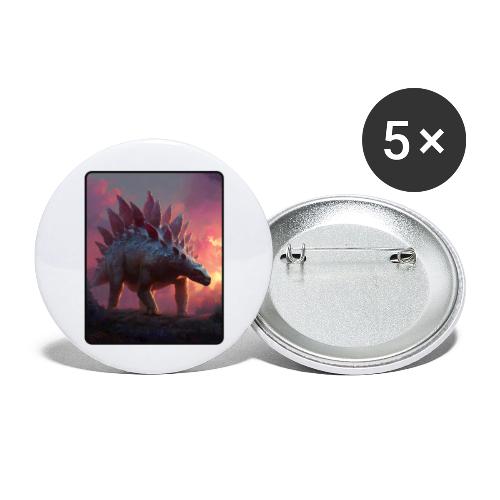Stegosaurus Sunset Forest Design - Buttons large 2.2'' (5-pack)