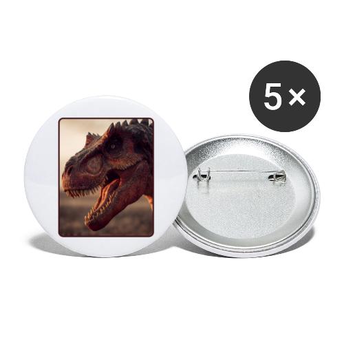 T Rex Roaring Close-Up Design - Buttons large 2.2'' (5-pack)
