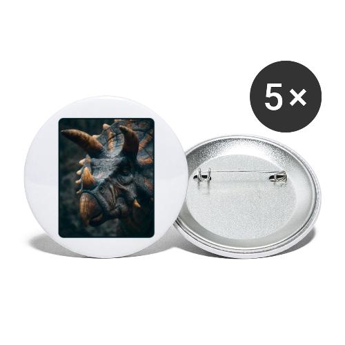 Triceratops Detailed Portrait Design - Buttons large 2.2'' (5-pack)