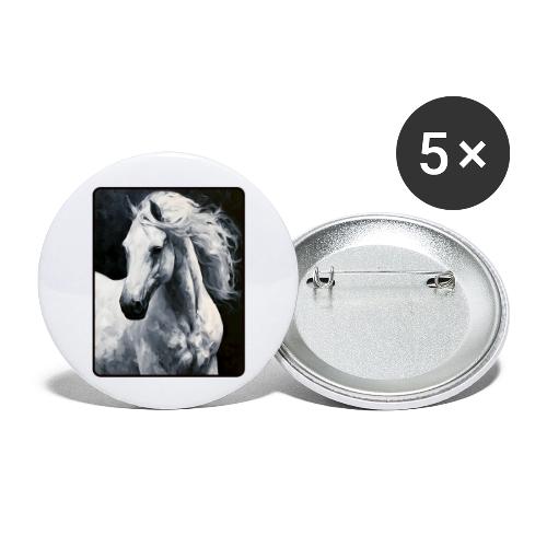 White Horse Oil Painting Design - Buttons large 2.2'' (5-pack)