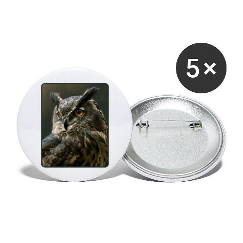 Eurasian Eagle Owl Portrait Design - Buttons large 2.2'' (5-pack)