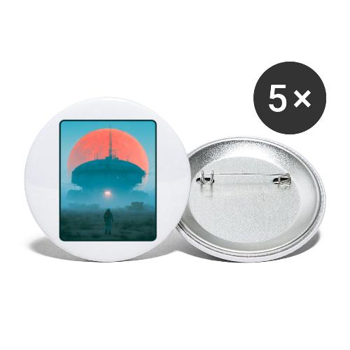 Astronaut Alien Outpost Design - Buttons large 2.2'' (5-pack)