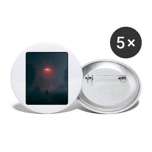 Mysterious UFO Encounter Design - Buttons large 2.2'' (5-pack)