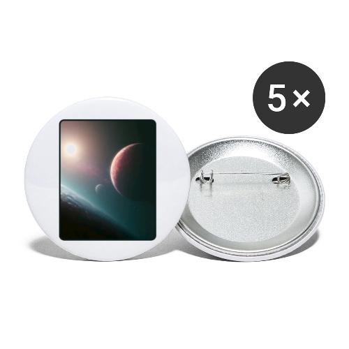 Deep Space Planet Horizon Art - Buttons large 2.2'' (5-pack)