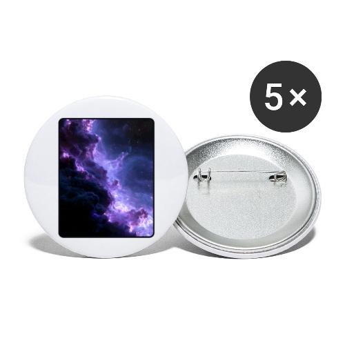 Purple Nebula Space Design - Buttons large 2.2'' (5-pack)