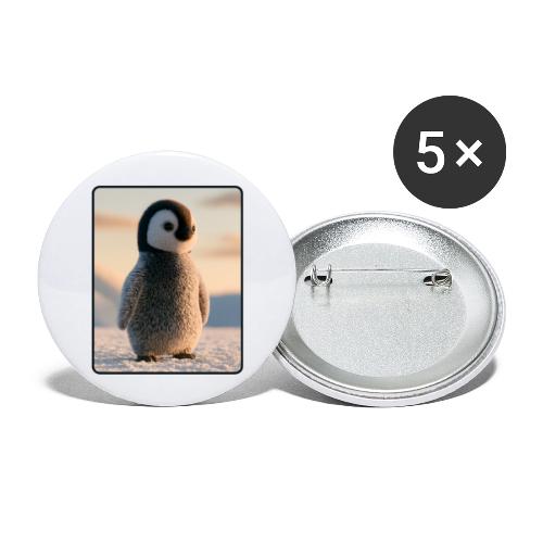 Cute Penguin Chick Sunrise Design - Buttons large 2.2'' (5-pack)