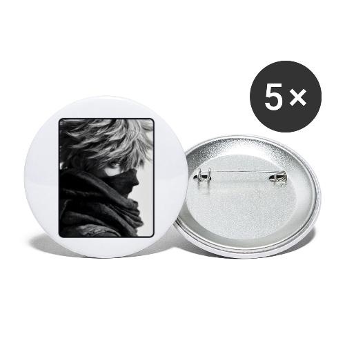 Battle-Worn Ninja Portrait - Buttons large 2.2'' (5-pack)