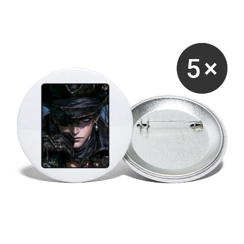 Dark Anime Pirate Warrior - Buttons large 2.2'' (5-pack)