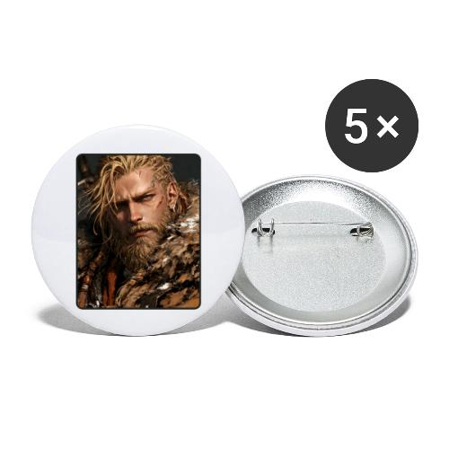 Battle-Scarred Viking Warrior - Buttons large 2.2'' (5-pack)