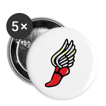 athlete flash angel - Buttons large 2.2'' (5-pack) - white