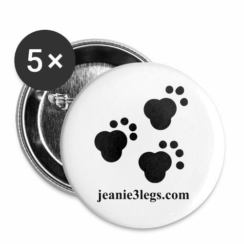 Jeanie3legs Paw Prints - Buttons large 2.2'' (5-pack)