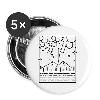 Flash icon - Buttons large 2.2'' (5-pack) - white