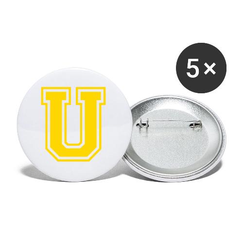 Letter U – Capital Athletic Alphabet Monogram - Buttons large 2.2'' (5-pack)