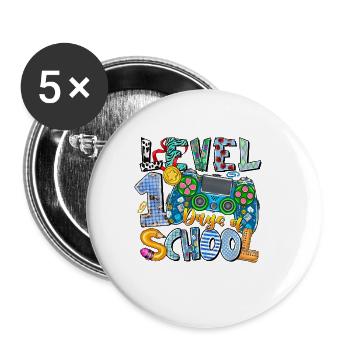 Level 100 Days Of School - Buttons large 2.2'' (5-pack) - white