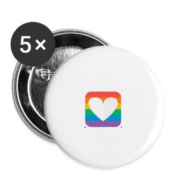 Love's Symphony - Buttons large 2.2'' (5-pack) - white