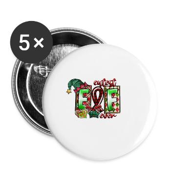 Cutest Elf Ever - Buttons large 2.2'' (5-pack) - white