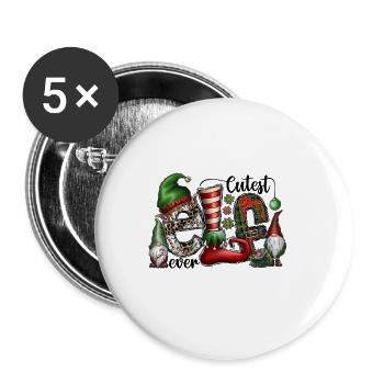 Cutest Elf Ever - Buttons large 2.2'' (5-pack) - white