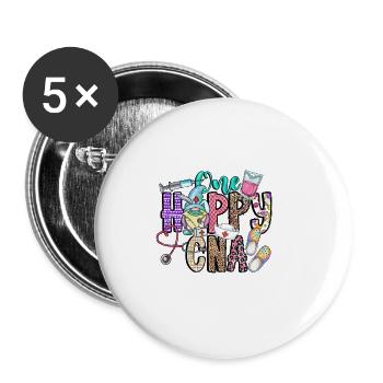 One Hoppy CNA - Buttons large 2.2'' (5-pack) - white
