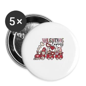 Valentine Express - Buttons large 2.2'' (5-pack) - white
