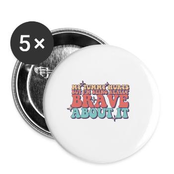 My Tummy Hurts Funny Lactose Intolerance Tummy - Buttons large 2.2'' (5-pack) - white