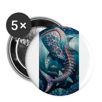 The Coral Guardian - Buttons large 2.2'' (5-pack) - white