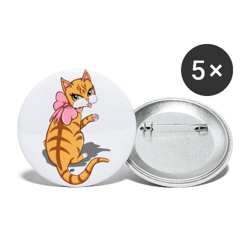 Cute Kitty - Buttons large 2.2'' (5-pack)