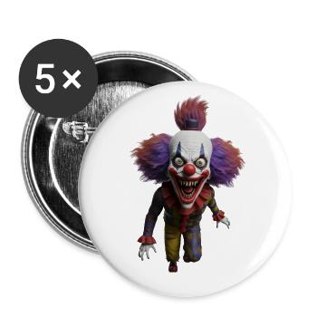 Terrifying Circus Clown - Nightmare Fuel - Buttons large 2.2'' (5-pack) - white