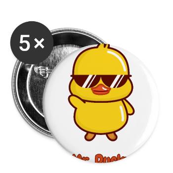Mr. Ducky  - Buttons large 2.2'' (5-pack) - white