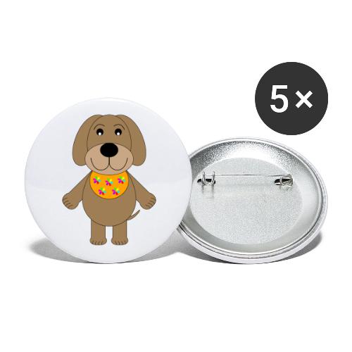 Friendly Baby Pup - Infant Wear and Coffee mugs - Buttons large 2.2'' (5-pack)