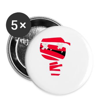 Funny mummy - Buttons large 2.2'' (5-pack) - white