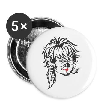 Boy tattoos - Buttons large 2.2'' (5-pack) - white