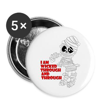 Halloween mummy - Buttons large 2.2'' (5-pack) - white