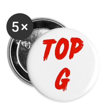 Top G - Buttons large 2.2'' (5-pack) - white