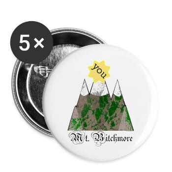 Mt. Bitchmore - Buttons large 2.2'' (5-pack) - white