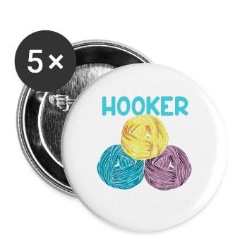 Crocheting Knitting Hooker Quilting Sewing Fabric - Buttons large 2.2'' (5-pack) - white