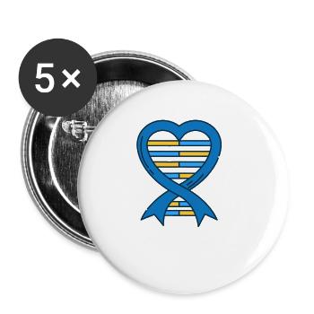 World Down Syndrome Day Awareness Socks Down Right - Buttons large 2.2'' (5-pack) - white