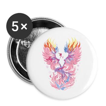 Trans Phoenix 2 - Buttons large 2.2'' (5-pack) - white