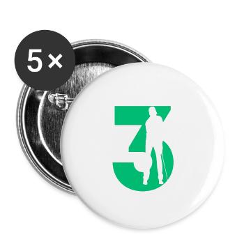 World s Best 3 Putter Golf - Buttons large 2.2'' (5-pack) - white