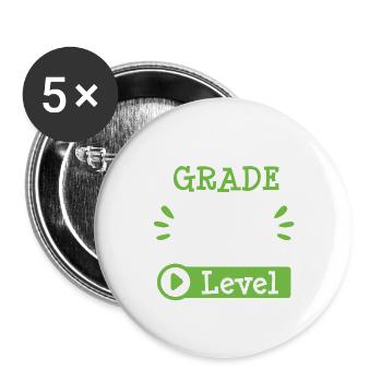 Fourth Grade Level Complete - Buttons large 2.2'' (5-pack) - white