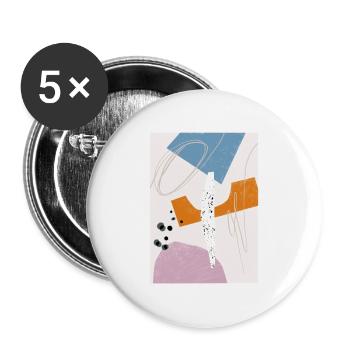 November Abstract - Buttons large 2.2'' (5-pack) - white