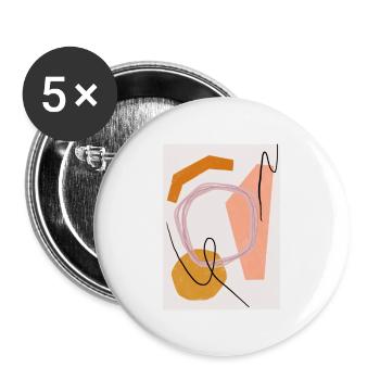 April Abstract - Buttons large 2.2'' (5-pack) - white