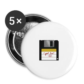 Jesus Saves - Buttons large 2.2'' (5-pack) - white