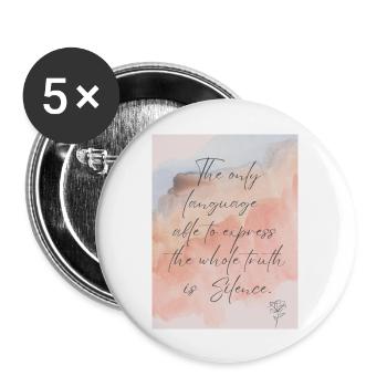 Silent Truth: The Unspoken Language - Buttons large 2.2'' (5-pack) - white