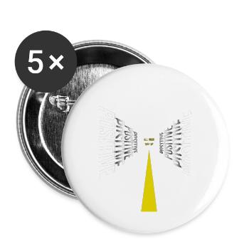 Positive - Buttons large 2.2'' (5-pack) - white